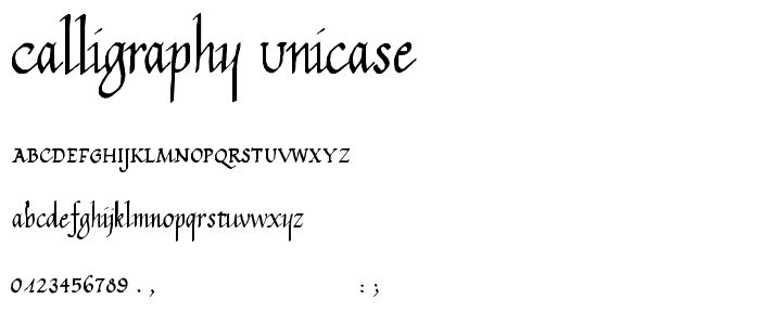 Calligraphy Unicase police